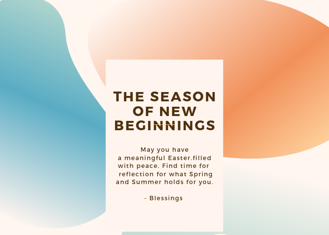A season of new beginnings