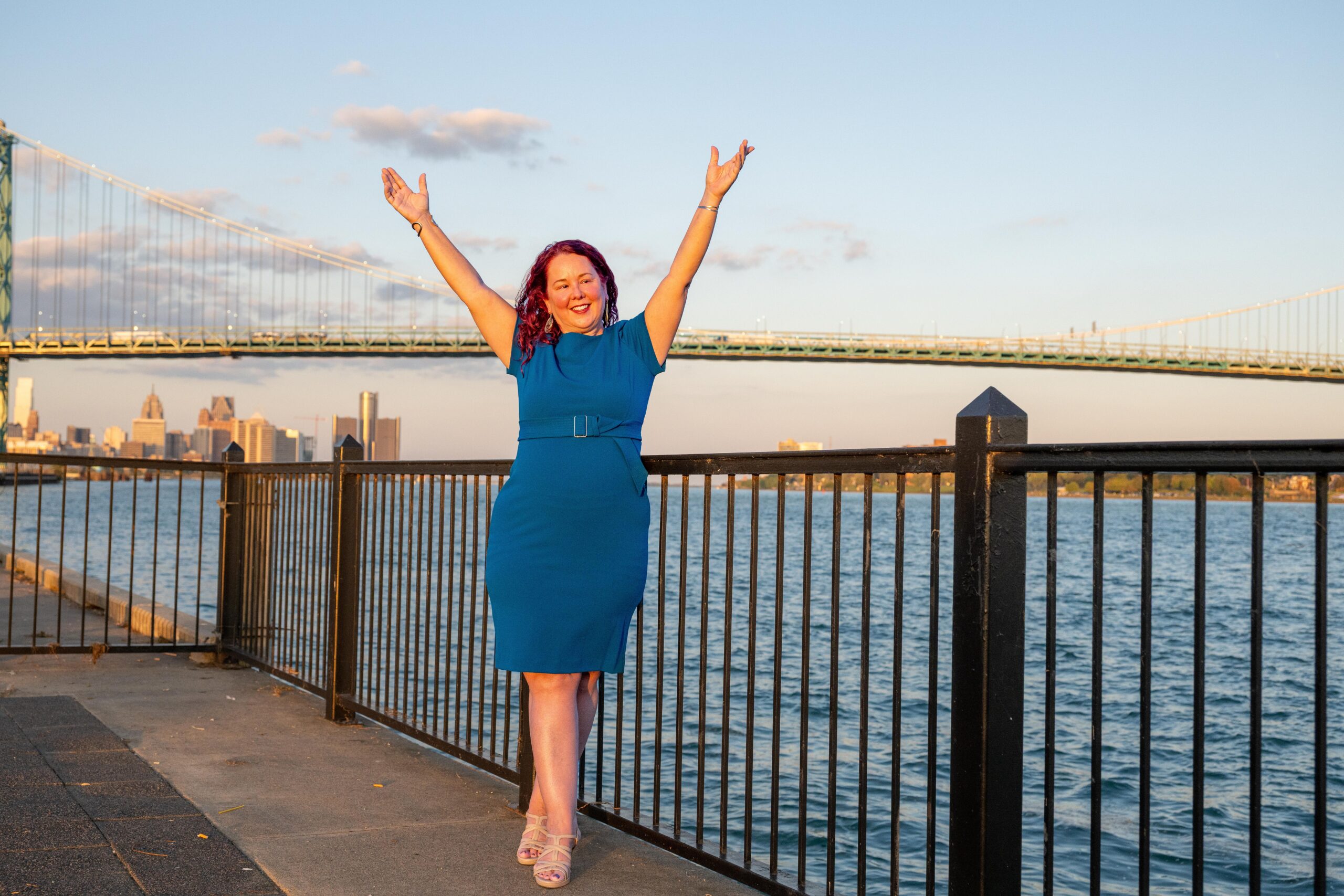 Bridget Grateful Ambassador Bridge in background